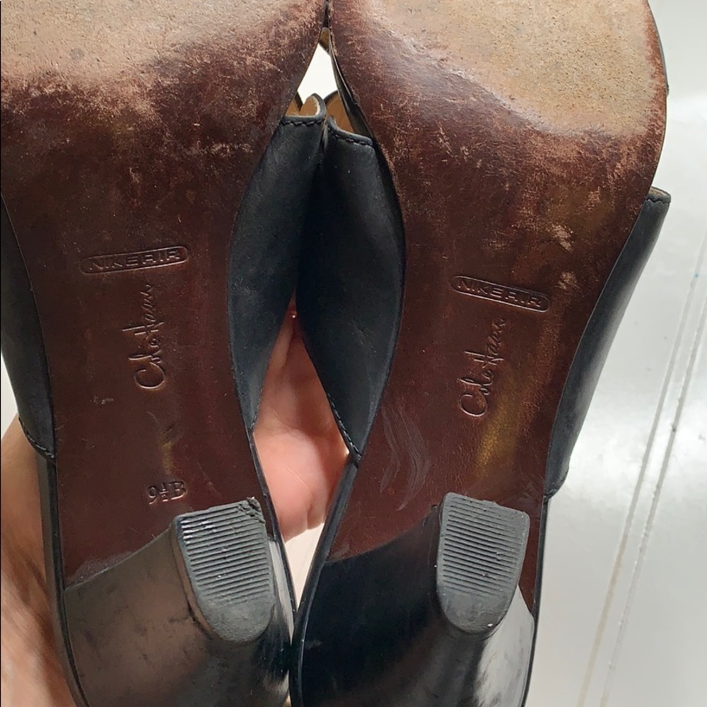 Cole Haan Air Lyric Slide Black Leather - Sz 9.5 - Picture 7 of 8